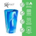 thumbnail image 3 of Silipint: Silicone Pint Glasses: 6 Pack -Sugar Rush, Headwaters, Mtn Marble, Artic Sky, 2 Hippie Hops -Unbreakable Cups, 3 of 14