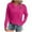 Hot Pink, variant on Mlzmgr Womens Hoodies V Neck Drawstring Pullover Fall Solid Color Loose Comfy Sweatshirts Blouse