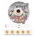 thumbnail image 6 of 13 Inch Round Placemats Set of 4, Spring Flowers Non Slip Heat Insulation PP Table Mats, Farmhouse Black Plaid Wood Grain Washable Place Mats for Kitchen Dining Party Table Decor, 6 of 7
