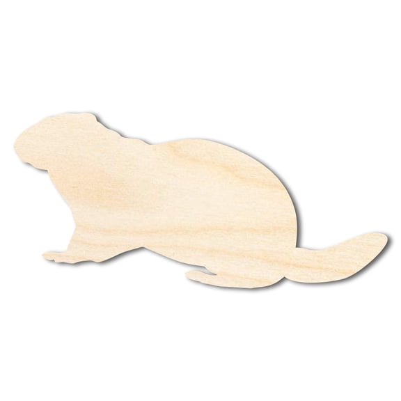 Unfinished Wood Sitting Groundhog Shape 42" / 1/2"