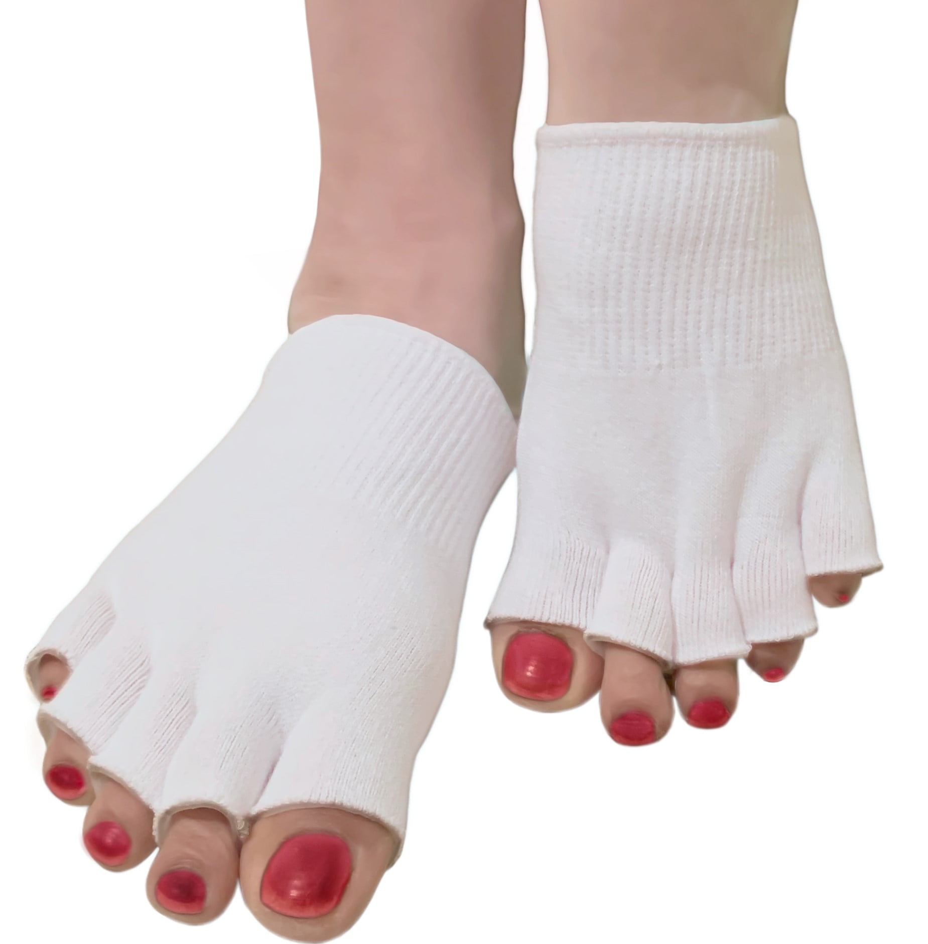 Gel Lined Open Toe Separator Compression Sock Toe Straightener - 1 Pair ...