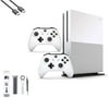 Microsoft Xbox One S 500GB with 2 Controller, 4K Ultra HD White with BOLT AXTION Cleaning Kit HDMI Bundle Like New