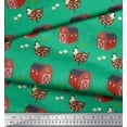 thumbnail image 2 of Soimoi Polyester Crepe Fabric Hut,Egg & Hen Farm Fabric Prints by Yard 42 Inch Wide, 2 of 3