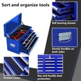 thumbnail image 4 of Aukfa Tool Box, 2 in 1 Steel Rolling Tool Chest & Cabinet on Wheels for Garage, 8-Drawers, Blue, 4 of 17