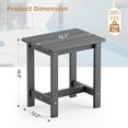 thumbnail image 3 of Table d'Appoint Extérieur, Petite Table Extérieure en HDPE, Petite Table Résistante aux Intempéries pour Patio, Terrasse, Véranda, Gris Foncé, Usage Intérieur/extérieur, 3 of 14