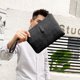 thumbnail image 2 of Cartera de piel de cocodrilo a la moda para hombre, cartera de negocios sólida, bolso de mano con cremallera Tmvgtek Oficina Multiescena Multifunción, 2 of 9