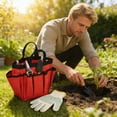 thumbnail image 6 of Tool Bag Garden Tote, Oxford Cloth Construction, Water-resistant Gardening Organizer, Multi-pocket Tool Storage, Portable Carry Handle, Topliu, 6 of 6