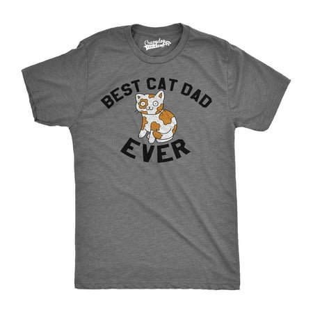 Mens Best Cat Dad Ever Cat Face T shirt Funny Cats T shirts Humor Crazy (Best Mens Coat 2019)