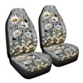 thumbnail image 7 of ZIATUBLE Daisy Wooden Auto Seat Cover Car 2 Pcs Butterfly High Bucket Seat Covers Vehicle Seat Protector for Front Seats Auto Interior Accessories Universal Seat Covers for Car SUV Trucks Sedan, 7 of 7