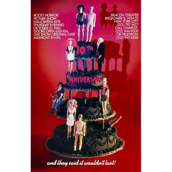 Rocky Horror Picture Show Movie Poster Wedding Cake Metal Sign 8inx 12in Metal Print 8x12 Square Adults Poster Time