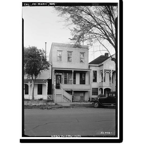 Historic Print, C Street (House), Marysville, Yuba County, CA - 2, 16" x 20"