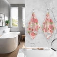 thumbnail image 6 of Dreamtimes 16x28 Inch Face Hand Towel Set Fruit Pattern Flowers Wild Cotton Washcloths, Quick-Dry Highly Absorbent Bath Towels 2 Pcs for Bathroom Ktichen Travel SPA Gym, 6 of 7