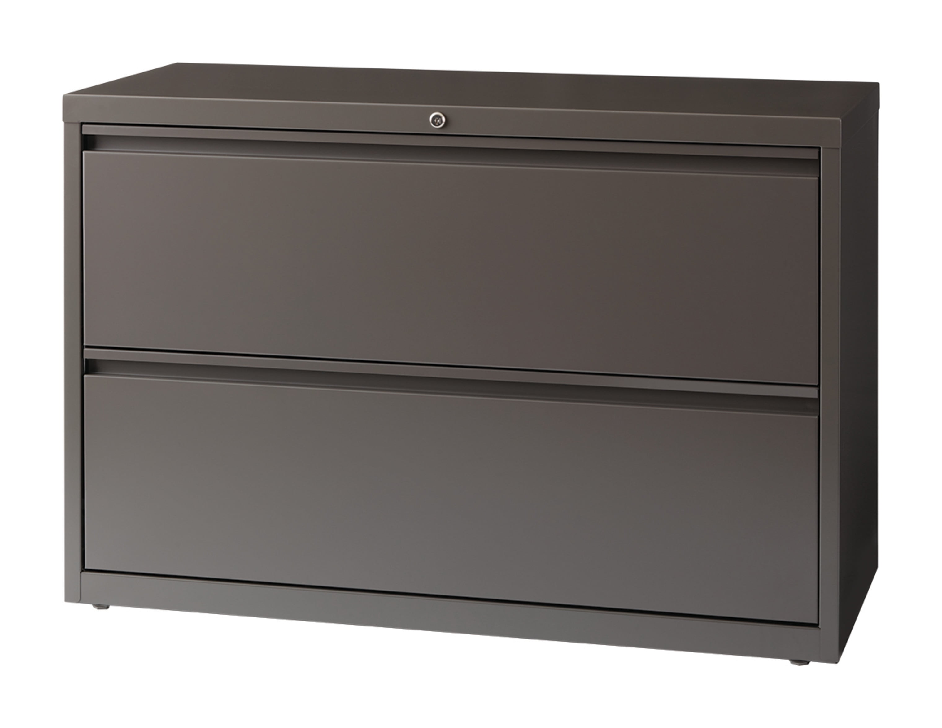 Hirsh 42 Inch Wide 2 Drawer Metal Lateral File Cabinet for Home and Office, Holds Letter, Legal and A4 Hanging Folders, Medium Tone Brown