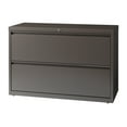 thumbnail image 2 of Hirsh 42 Inch Wide 2 Drawer Metal Lateral File Cabinet for Home and Office, Holds Letter, Legal and A4 Hanging Folders, Medium Tone Brown, 2 of 4
