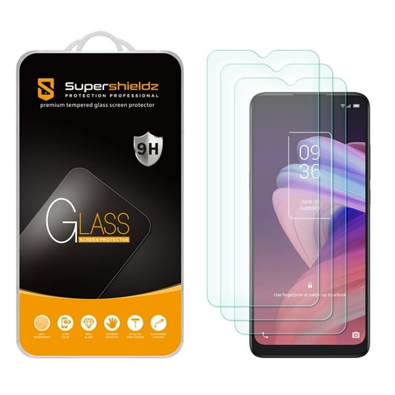 [3-Pack] Supershieldz for TCL 10 SE Tempered Glass Screen Protector, Anti Scratch, Bubble Free