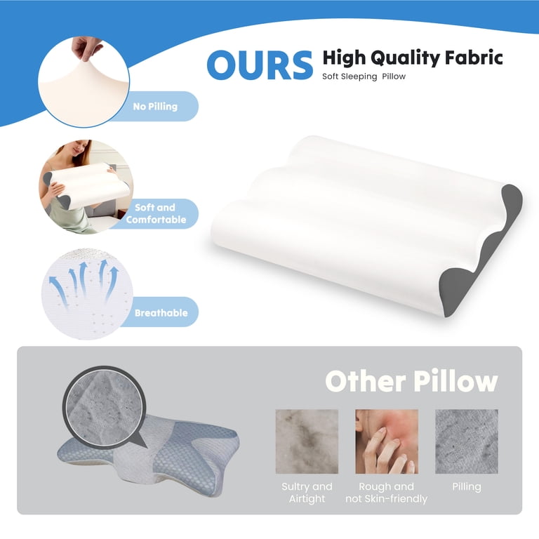 EDX Cloud Memory Foam Pillow, Ergonomic Cervical Support photo 7