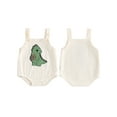 thumbnail image 2 of Raccmtaty Baby Boy Corduroy Overalls Casual Square Neck Sleeveless Dinosaur Embroidery Romper Infant Newborn Summer Clothes, 2 of 9