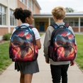 thumbnail image 3 of SCRAWLGOD Dinosaur Lightning Pattern Large Backpack, 17 Inch Laptop Backpack, Lightweight Multi-Pocket Schoolbag for Kids, Teens, Adults, Portable Casual College Bookbag, 3 of 7