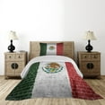 thumbnail image 3 of Ambesonne Mexica Quilted Coverlet 2 Pcs, Latina Country Flag, Twin Size, Multicolor, 3 of 4