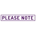 thumbnail image 1 of Printtoo Please Note Self Inking Rubber Stamp Pre-Inked Office Stamp- Home Office Business Stationery, Purple- 42 x 9 mm, 1 of 7