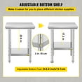 thumbnail image 3 of VEVORbrand Stainless Steel Work Table 24 x 24 x 32 inch Commercial Kitchen Prep & Work Table Heavy Duty Prep Worktable Metal Work Table with Adjustable Feet for Restaurant, Home and Hotel, 3 of 9