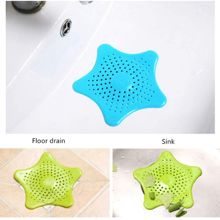 4 Hair Filter, Sewer Drain Filter Colander, Kitchen Sink Filter, Shower  Bath Drain Filter, Tub Drain Cover, Hair Catcher Colorful Silicone Starfish