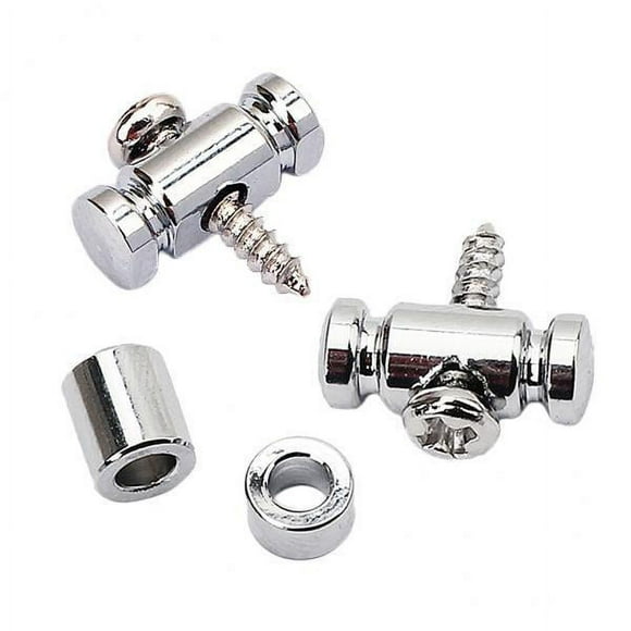 Milaget 2x 2 Pieces Chrome String Guide with 2 Pieces Screws Mounting Tree Guide