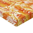thumbnail image 4 of Ambesonne Palm Trees Fitted Sheet, Summer Chill Woods Print, Full Size, Burnt Orange Mustard, 4 of 5