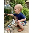 thumbnail image 4 of BemeyourBBs Toddler Baby Boy Summer Outfits Infant Baby Boys Clothes Cute Crayfish Lobster Sailboat Embroidery Short Sleeve T Shirt Tops and Pockets Plaid Shorts Set, 4 of 9