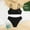 A07 Black, variant on Teen Girls Bikini Sets Two Piece Tweens Simple Solid Color Bikini Set with Adjustable Features for Beach Resort, Summer Vacation and Swimming