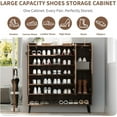 thumbnail image 5 of 6-Tier Shoe Storage Cabinet with Fluted Doors - Adjustable Shelves Shoe Rack Organizer for Entryway, Hallway & Living Room, Space-Saving Shoe Cabinet with Hooks,for 24-30 Pairs, 5 of 7