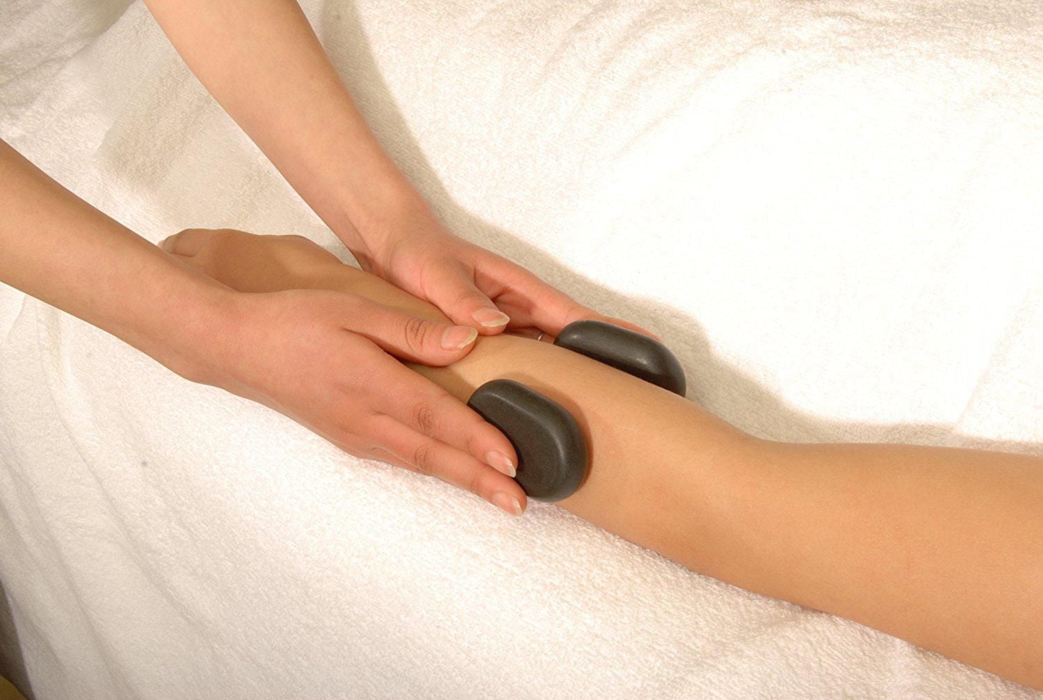 Master Massage 28 Piece Standard Basic Hot Stone Set Black Lava vocano Basalt Rock