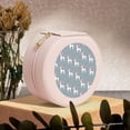 thumbnail image 6 of Fuzoiu Cartoon Poodle Dog Print Portable Jewelry Box,Round Mini Leather Travel Jewelry Case,Small Travel Jewelry Organizer,Jewelry Holder for Ring Necklace Earring for Women Girls-Pink, 6 of 7