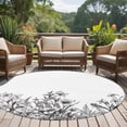 thumbnail image 4 of Round Rugs 6Ft, Black Spring Floral Round Area Rug Washable Indoor Throw Carpet, Watercolor Botanical Summer Vintage Soft Non Slip Circle Rug for Office Cabinet Home Decor Aesthetic, 4 of 8