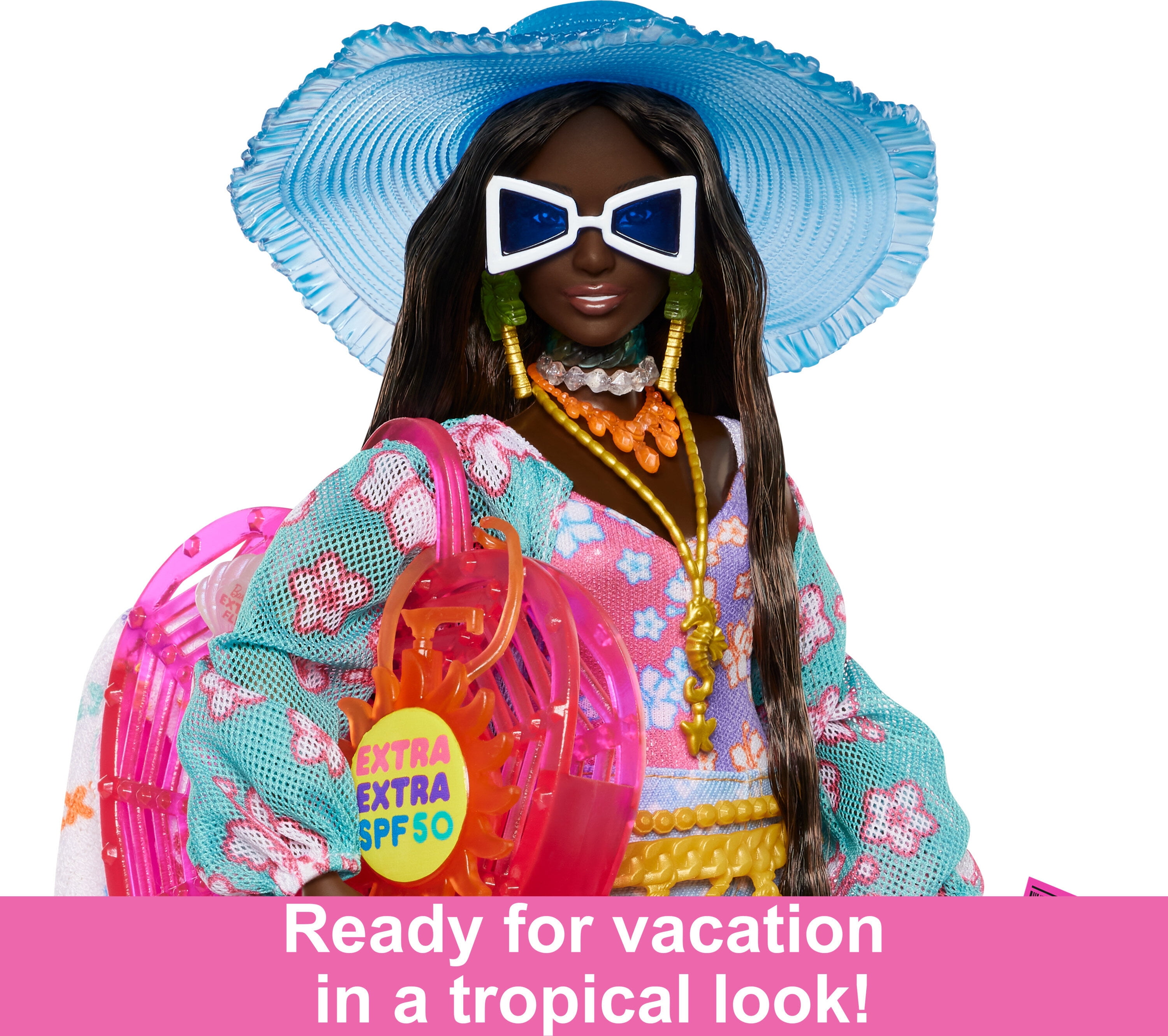 Barbie Extra Fly Travel Doll with Beach Fashion and Accessories