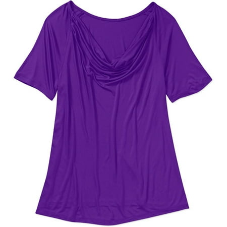 ^^women's Plus-size Drape Neck Top - Walmart.com