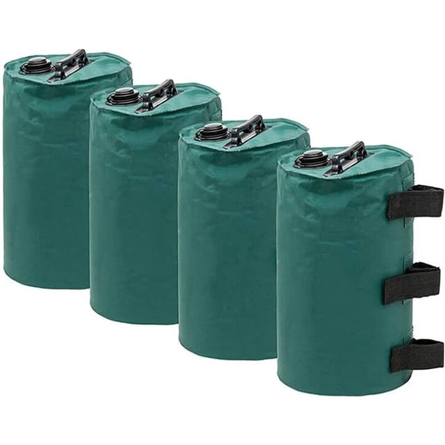 Juego de 4 pesas de agua para toldo para tienda de campaña para pies, saco de arena fijo, parasol, contrapeso, bolsa de agua para mirador, Patio, refugio, piscina, verde A esquí esquí Gafas de esquí