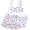 9-White, variant on ibiyuan Toddler Girls Swimsuit 5t ,3 Piece Bathing Suits for Girls Adjustable Straps Tankini for Girls Cut Out Bikini Swim Tank Top Tropical Printed Swimwear with Cover Up Skirt,3-4 Y