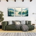 thumbnail image 7 of Green Forest Wall Art Set Nature Landscape Painting Canvas Prints for Living Room - 12"x16"x3 Piece Lake Sence Pictures Bedroom Office Modern Home Decor, 7 of 7