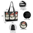 thumbnail image 2 of FORMRS Canvas Laptop Tote Bag for Women with 15.6" Computer Compartments Shoulder Handbag, Red Snowmen, 2 of 7