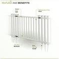 thumbnail image 4 of 36in H x 51in W (1 Gate) No Dig Zippity Baskenridge Gate Kit, White Vinyl Picket Fence Gate Kit for Baskenridge Fence Panels, Gate for Backyard, Patio, Outdoor, & Garden Fence, ZP19038, 4 of 8