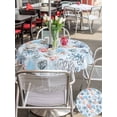 thumbnail image 5 of Outdoor Tablecloth with Umbrella Hole for Patio/Picnic/Party/Camping, Blue Ocean Waterproof Table Cloth Round Cover Washable, Summer Coastal Beach Nautical Octopus Corals (Dia 54"), 5 of 8