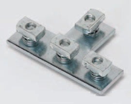 B-Line B133-ZN Flat Tee Plate Steel, 4 9/16 Inch Hole Mounting