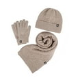 thumbnail image 3 of VANLOFE 3pc Warm Hats Scarf Set Christmas Gift Winter Beanie Hat Touchscreen Gloves Long Scarf for Women Warm Knitted 3 Pieces Set Cold Weather Gift, 3 of 5