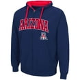 thumbnail image 2 of Men's Colosseum Navy Arizona Wildcats Big & Tall Full-Zip Hoodie, 2 of 3