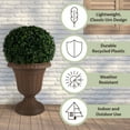 thumbnail image 2 of Pure Garden 16x18-Inch Outdoor Planter 2-Pack - Plastic Urn Planters, Brown, 2 of 7