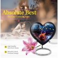 thumbnail image 5 of Musical Instrument Heart Shaped Memorial Urn for Human Ashes, Funeral Urns for Men, Burial Urns for Adult Human Ashes, Cremation Urns for Men & Women, Large 8-Inch Urn with Velvet Bag, 5 of 5