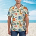 thumbnail image 2 of Yiaed Jungle Animals Print Hawaiian Shirt for Men Short Sleeve Button Down Shirts Beach Shirts for Men,Small, 2 of 7