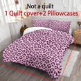 thumbnail image 4 of ZIATUBLES Queen Size Purple Leopard Print Duvet Cover Set, 3-Piece Soft Breathable Zipper Closure Bedding, Lightweight Easy Care Bed Linens for All-Season Use, Modern Bedroom Decor, 4 of 8