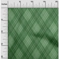 thumbnail image 2 of oneOone Viscose Jersey Green Fabric Check Quilting Supplies Print Sewing Fabric By The Yard 60 Inch Wide, 2 of 5